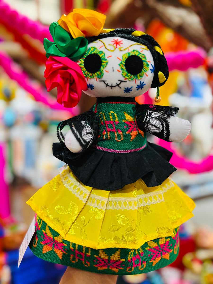“lele” Handmande Day Of The Dead Mexican Dolls Colores Mexicanos Chicagos Mexican T Shop 5916