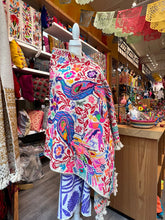 Load image into Gallery viewer, “Hueyapan" Hand-Embroidered Rebozos colorful