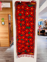 Load image into Gallery viewer, Christmas Poinsettias Guatemalan Table Runner