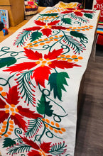 Load image into Gallery viewer, Christmas Poinsettias Chiapas Table Runner
