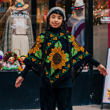Load image into Gallery viewer, Hueyapan Hand-Embroidered Poncho-- Puebla, Mexico