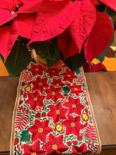 Load image into Gallery viewer, Christmas Poinsettias Guatemalan Table Runner