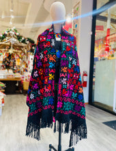 Load image into Gallery viewer, Hand-Embroidered “Ave” Rebozo— Hueyapan, Puebla