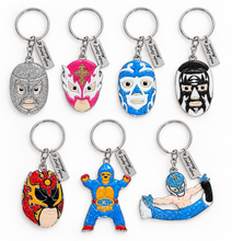 Load image into Gallery viewer, Mexican Wrestling Keychains – Handcrafted Masks & Characters