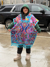 Load image into Gallery viewer, “Hueyapan" Hand-Embroidered Rebozos colorful