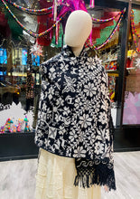 Load image into Gallery viewer, Hand-Embroidered “Ave” Rebozo— Hueyapan, Puebla