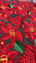 Load image into Gallery viewer, Christmas Poinsettias Guatemalan Table Runner