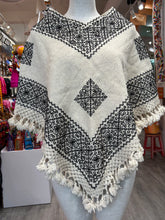 Load image into Gallery viewer, “Hueyapan" Hand-Embroidered Rebozos b&w