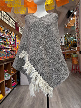 Load image into Gallery viewer, “Hueyapan" Hand-Embroidered Rebozos b&w