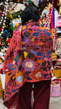 Load image into Gallery viewer, Hand-Embroidered “Ave” Rebozo— Hueyapan, Puebla