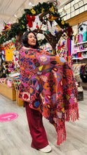 Load image into Gallery viewer, Hand-Embroidered “Ave” Rebozo— Hueyapan, Puebla