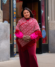 Load image into Gallery viewer, Hueyapan Hand-Embroidered Poncho-- Puebla, Mexico