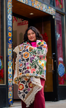 Load image into Gallery viewer, “Hueyapan" Hand-Embroidered Rebozo