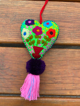 Load image into Gallery viewer, Hand-Embroidered Heart Plush Ornament