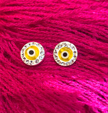 Load image into Gallery viewer, Mexican Evil Eye rhinestone earrings