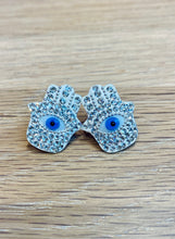 Load image into Gallery viewer, Mexican Evil Eye rhinestone earrings