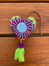 Load image into Gallery viewer, Hand-Embroidered Heart Plush Ornament