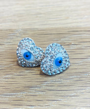 Load image into Gallery viewer, Mexican Evil Eye rhinestone earrings