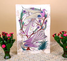 Load image into Gallery viewer, Papel Amate Paintings (11" x 7") -- Pájaros