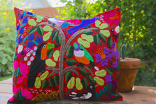 Load image into Gallery viewer, "Bosque" Embroidered Tropical Pillowcase