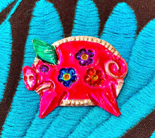 Load image into Gallery viewer, Oaxacan Hand-Painted Tin Magnet