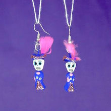 Load image into Gallery viewer, "Catrina" Mexican Clay Skeleton Earrings