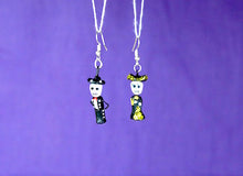 Load image into Gallery viewer, "Catrina" Mexican Clay Skeleton Earrings