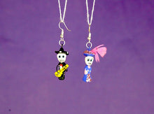 Load image into Gallery viewer, "Catrina" Mexican Clay Skeleton Earrings