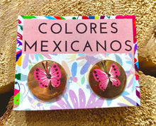 Load image into Gallery viewer, Copper Monarch Butterfly Studs