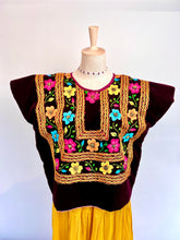 Load image into Gallery viewer, Handmade Mexican"Tehuana" Huipil — Red Velvet