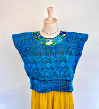 Load image into Gallery viewer, Handmade Guatemalan Huipil — Deep Blue