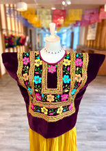 Load image into Gallery viewer, Handmade Mexican"Tehuana" Huipil — Red Velvet