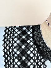 Load image into Gallery viewer, Handmade Mexican Huipil — Oaxaca— Blue and Black Cadenilla