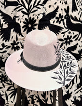 Load image into Gallery viewer, Mexican Hand Painted Sombrero — Black Blossoms