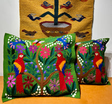 Load image into Gallery viewer, "Bosque" Embroidered Tropical Pillowcase