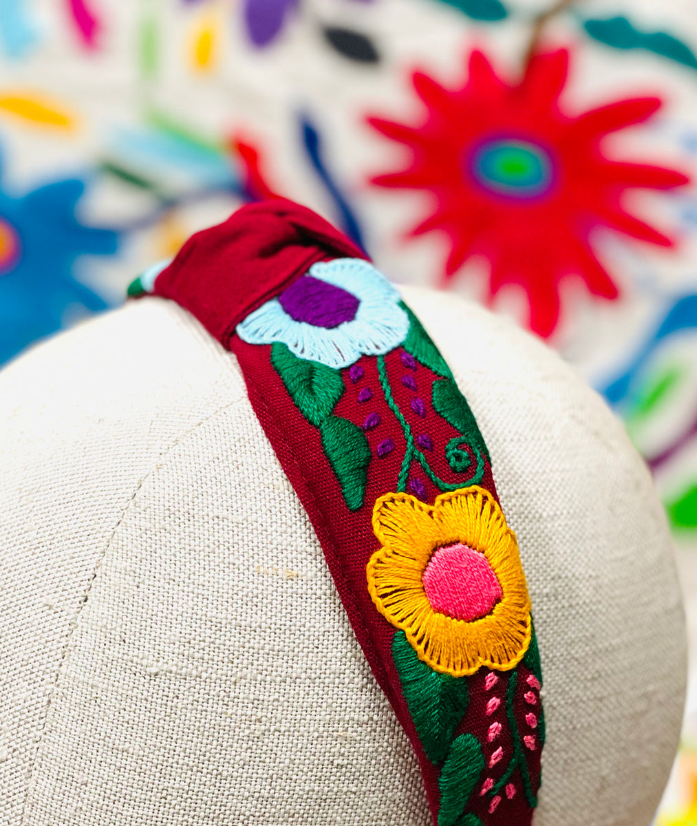 Embroidered Floral Headband -- Chiapas, Mexico – Colores Mexicanos:  Chicago's Mexican Gift Shop