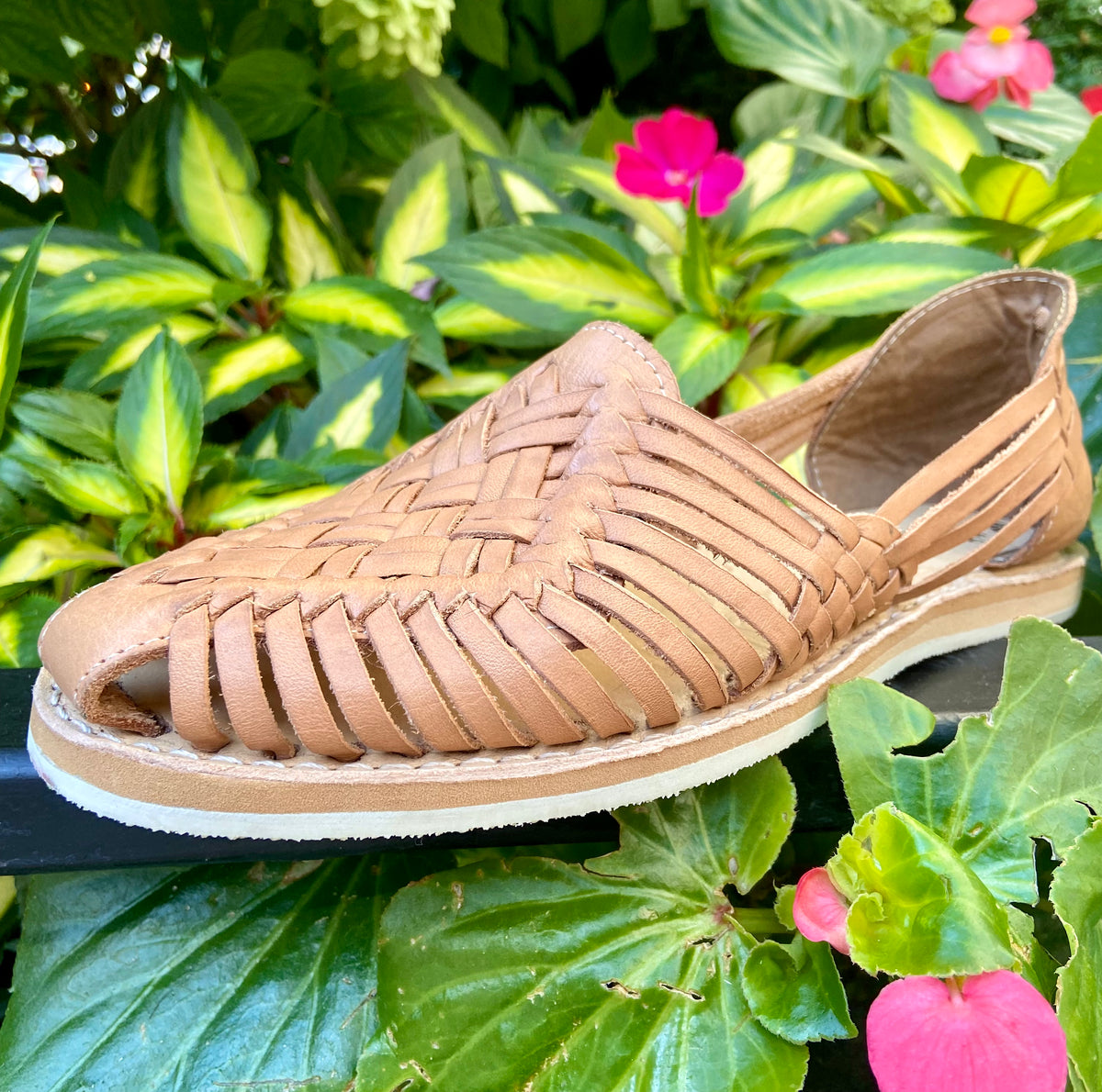 Women s Mexican Huarache Sandals Natural Leather