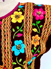 Load image into Gallery viewer, Handmade Mexican"Tehuana" Huipil — Red Velvet