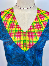 Load image into Gallery viewer, Handmade Mexican Huipil — Oaxaca— Blue/Pink