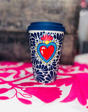Load image into Gallery viewer, Heart Talavera Thermos Mug
