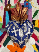 Load image into Gallery viewer, Mexican "Milagros" Heart Wall Hanging

