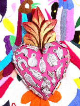 Load image into Gallery viewer, Mexican "Milagros" Heart Wall Hanging
