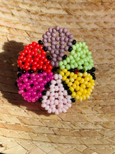 Load image into Gallery viewer, Colorful Beaded Flower Rings -- Guerrero, Mexico
