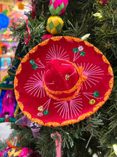 Load image into Gallery viewer, Mexican Mariachi Mini-Sombrero Ornament
