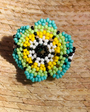Load image into Gallery viewer, Colorful Beaded Flower Rings -- Guerrero, Mexico

