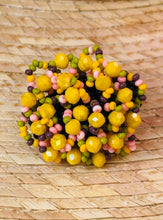 Load image into Gallery viewer, Colorful Beaded Flower Rings -- Guerrero, Mexico
