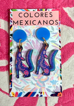 Load image into Gallery viewer, Mexican Alebrije Coyote Earrings
