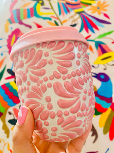 Mexican Talavera Mug - Pink