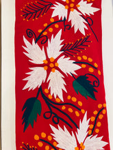 Load image into Gallery viewer, Christmas Poinsettias Chiapas Table Runner
