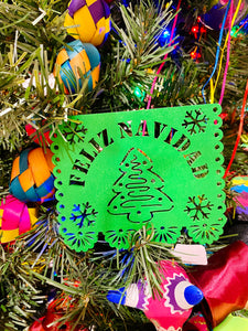 “Christmas tree”  Papel Picado ornament